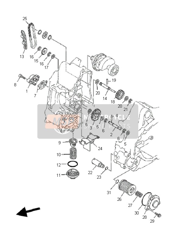 Yamaha YP400 MAJESTY 2011 Oil Pump for a 2011 Yamaha YP400 MAJESTY